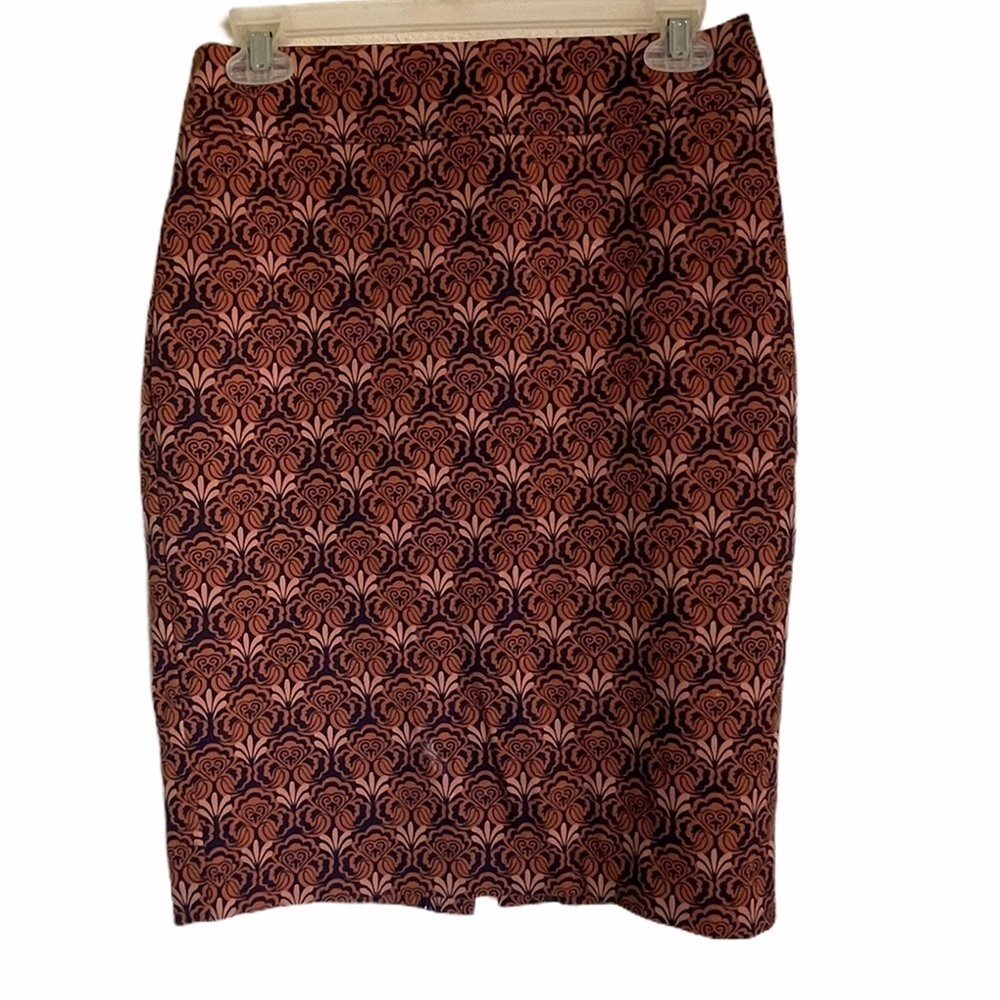 LOFT Print Pencil Skirt size 2 - Picture 3 of 8